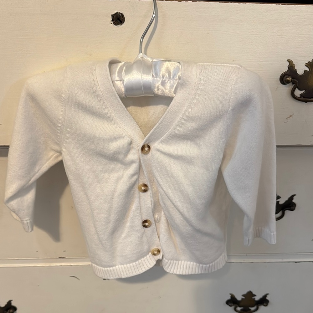 White Button-Up Cardigan